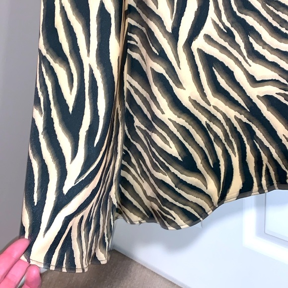 Jessica McClintock strapless tiger print dress. Rhinestones across bust, Size 7 - Picture 9 of 9